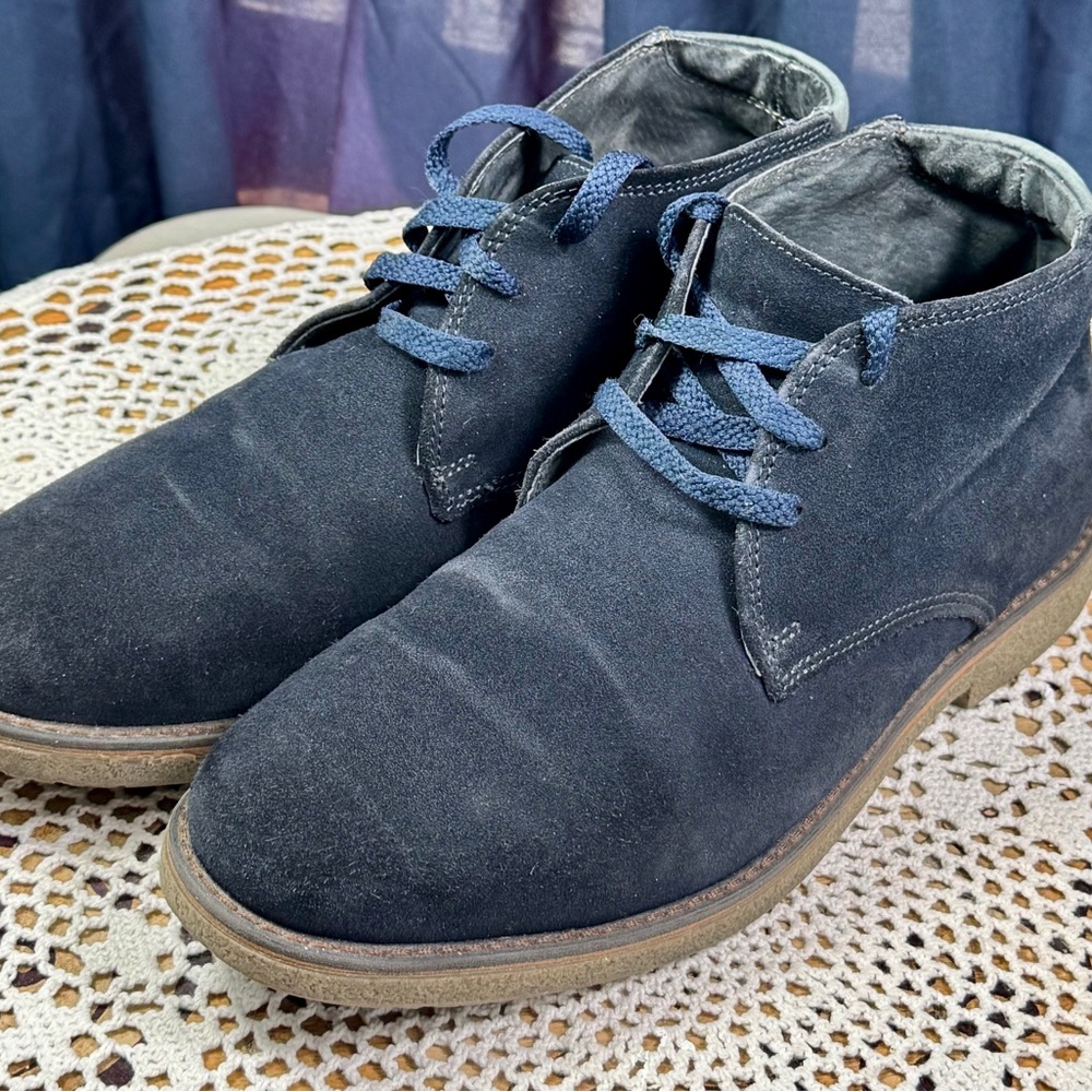 Stylish Suede Chukka Boots with Blue Laces sku 3136